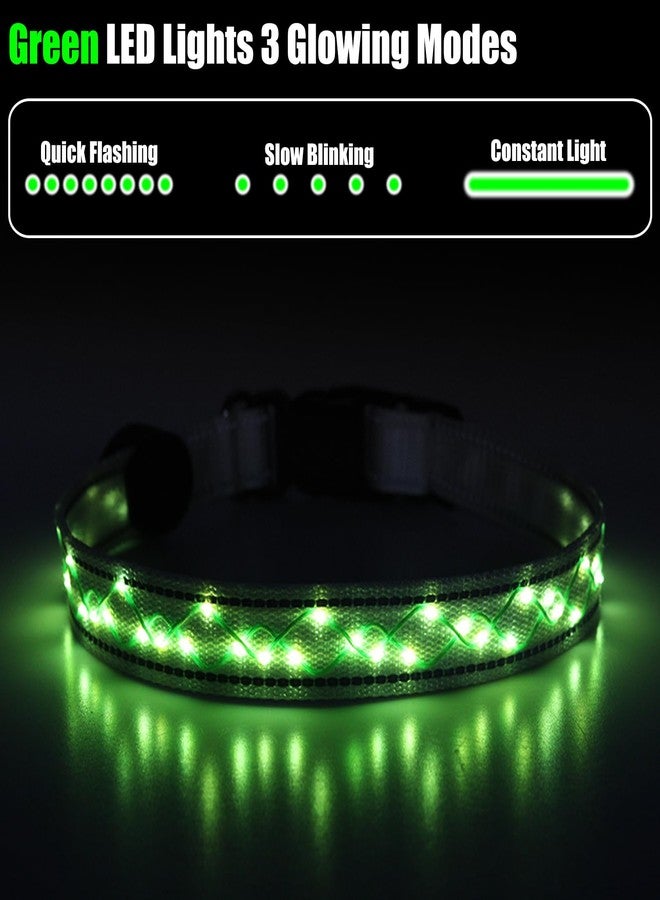 لوينت طوق كلاب أنيق مضيء من لوينت، طوق LED قابل لإعادة الشحن عبر منفذ USB - إضاءة آمنة في الظلام للمشي الليلي والتخييم | قابل للتعديل، مقاوم للماء، لون أخضر عالي الوضوح - Image 2